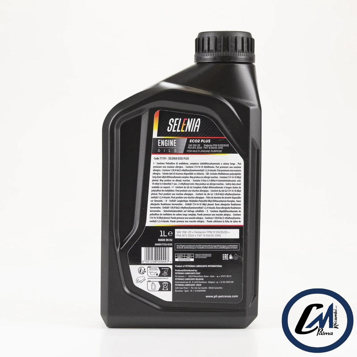 4 LITRI OLIO MOTORE SELENIA ECO2 PLUS 0W-20 NUOVA VERSIONE ACEA C5