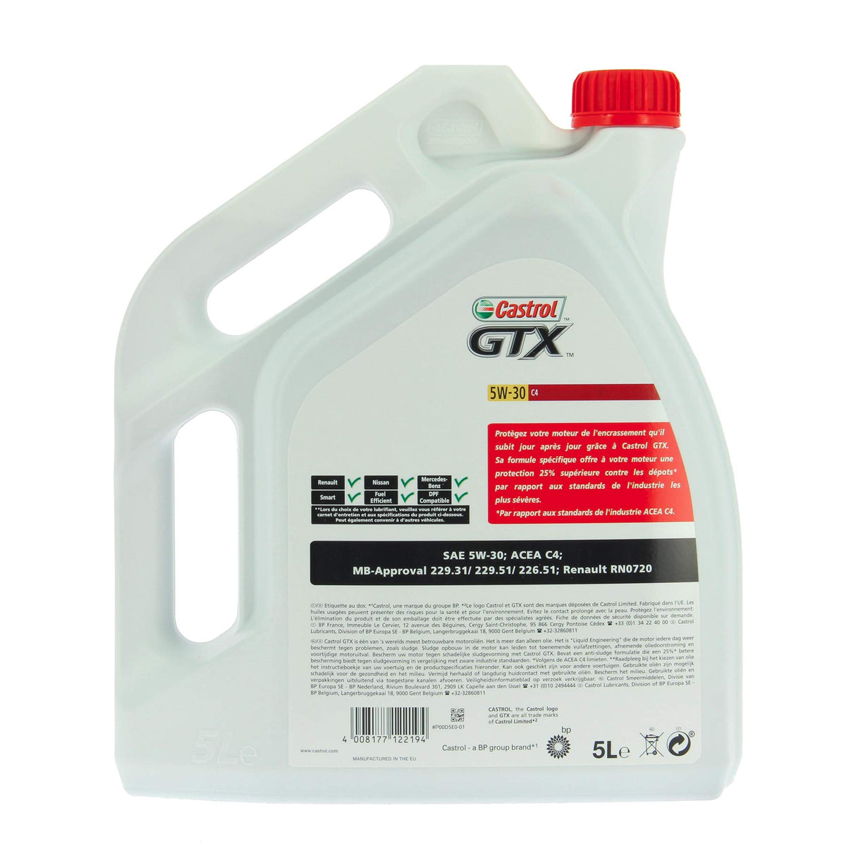 CASTROL 055075 - Olio Motore GTX 5 W 30 C4, 5 L