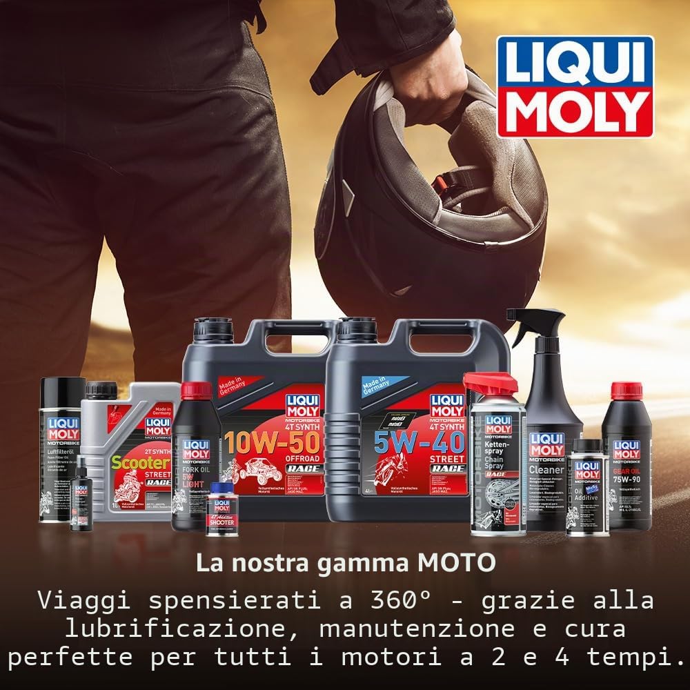 LIQUI MOLY Olio motore Motorbike 4T 20W-50 Olio minerale 4 L Compatibilità con YAMAHA MOTORCYCLES FJ FZS FZX TT XV