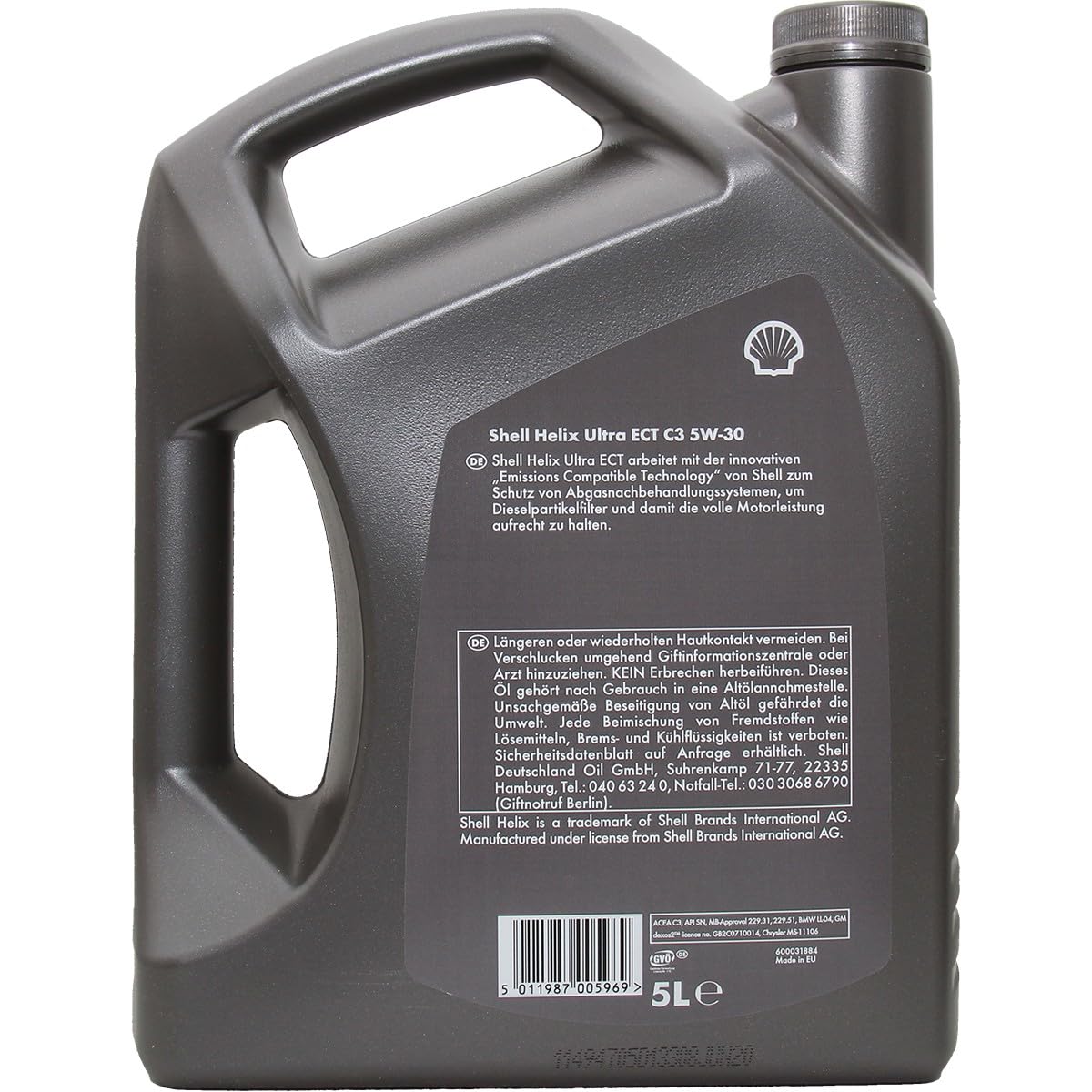 Shell Helix Ultra ECT C3 5W-30, 5L, Oro