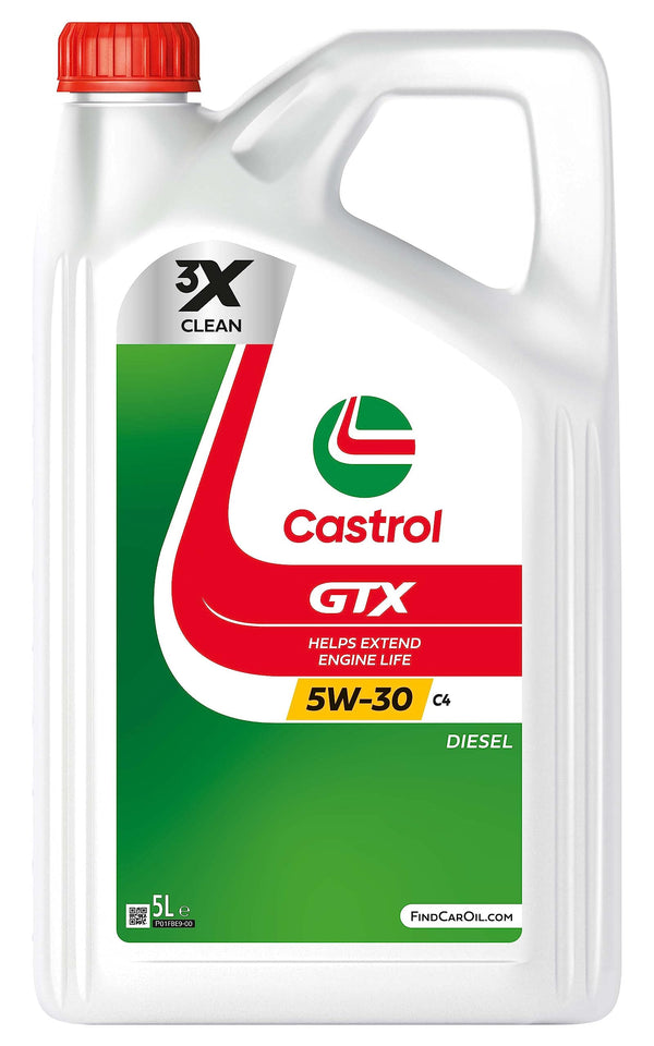 Castrol GTX 5W-30 C4 Olio Motore per auto Totalmente Sintetico, 5L