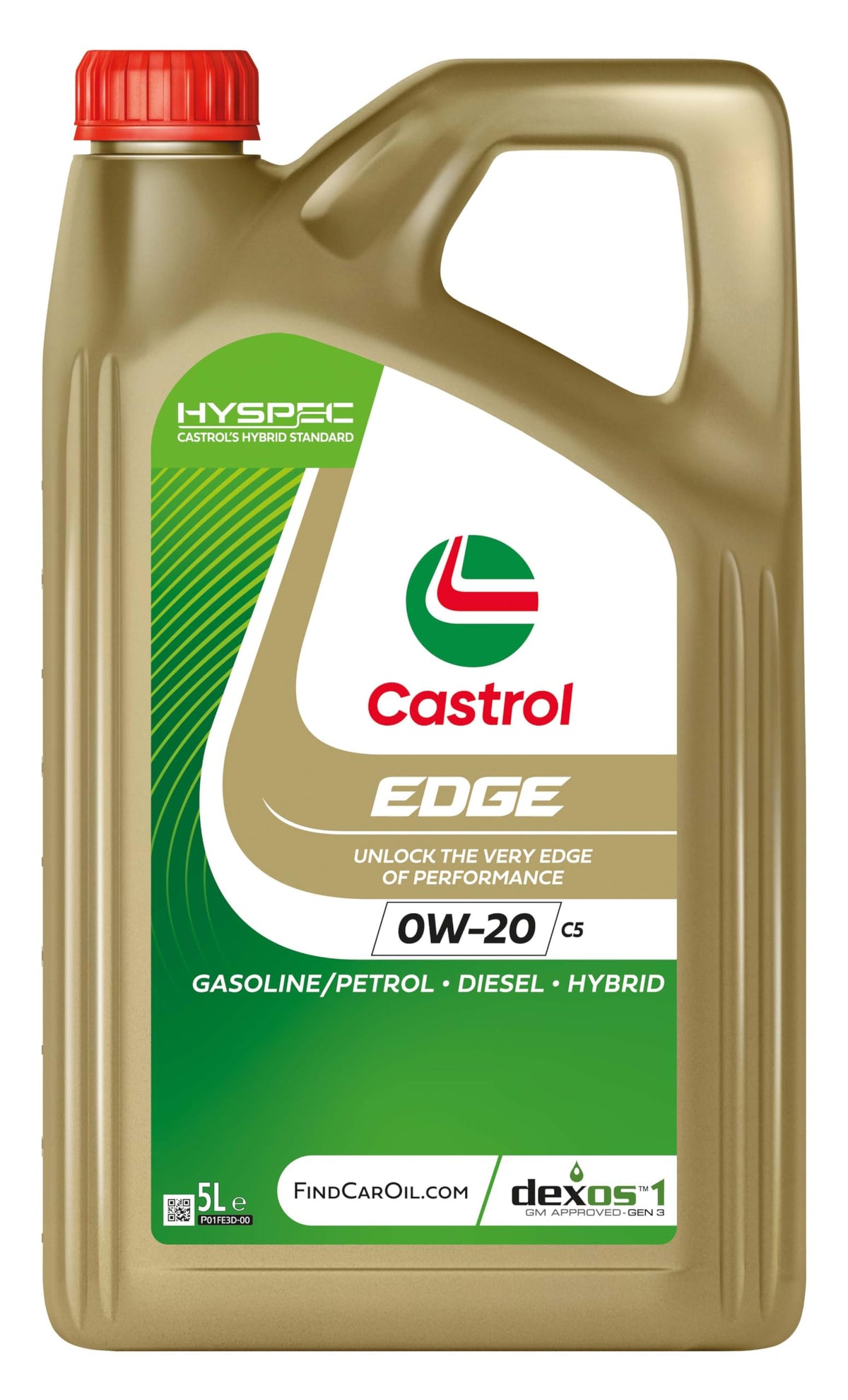 Castrol EDGE 0W-20 C5 olio motore, 5L, marrone