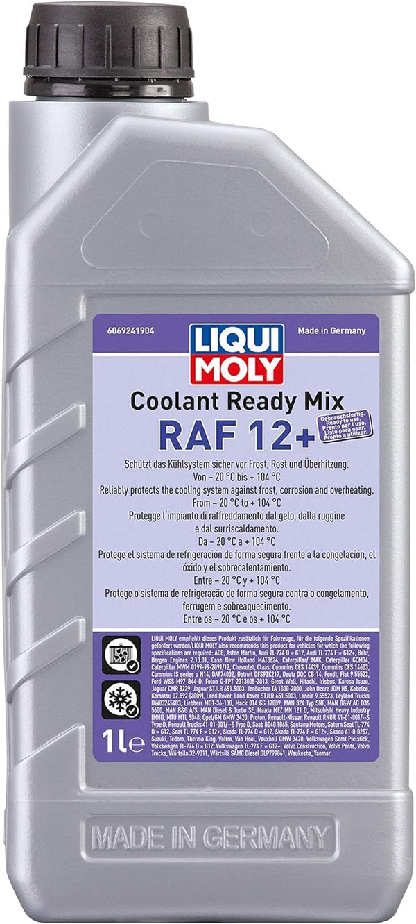 Liqui Moly Coolant Ready Mix RAF 12+, 1 L, Prodotto Invernale, Protezione del Raffreddamento, sku: 6924