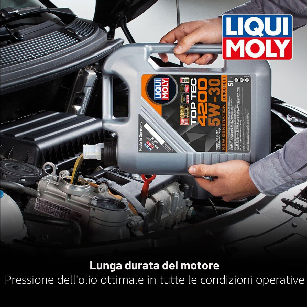 LIQUI MOLY Olio motore Top Tec 5W-30 5 L Compatibilità con RENAULT Clio 3 Hatchback BR0/1, CR0/1 Clio 2 BB0/1/2, CB0/1/2, PEUGEOT 206 2 volumi/Coda spiovente 2A/C 207 WA, WC 208 I Hatchback CA, CC