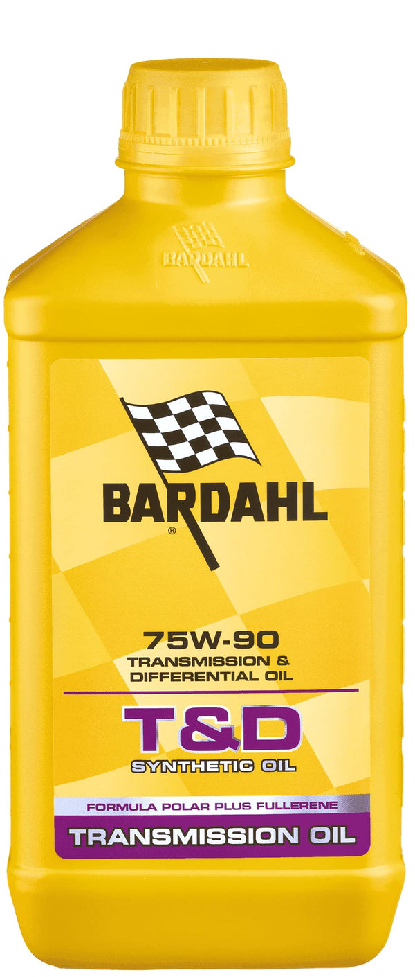 Bardahl 425140 - Lubrificante Sintetico Total Driveline T&D 75W90, Olio Trasmissioni Differenziali, 1 Litro, Maggiore Efficienza della Trasmissione