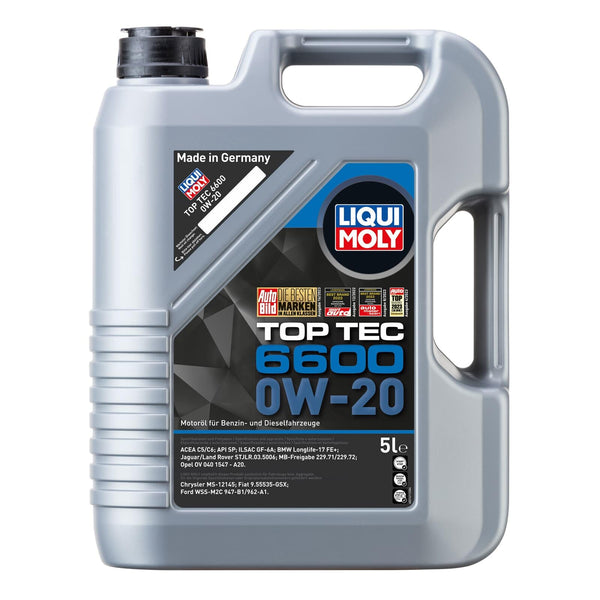 LIQUI MOLY Olio motore Top Tec 0W-20 5 L Compatibilità con BMW 1 Hatchback F20, OPEL Mokka/Mokka X J13, NISSAN Qashqai II J11, J11, MERCEDES-BENZ Classe A W177
