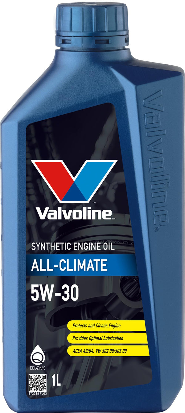 Valvoline Olio motore All-Climate 5W-30 Olio sintetico 1 L Compatibilità con RENAULT Clio 3 Hatchback BR0/1, CR0/1 Clio 2 BB0/1/2, CB0/1/2 Clio 4 Hatchback BH, VW Polo Hatchback 6R1, 6C1