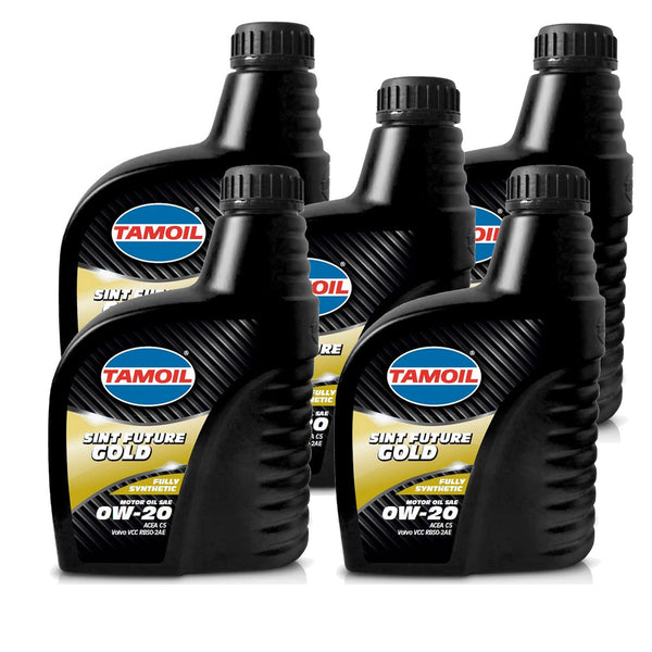 TAMOIL Olio Motore 0W20 Sint Future Gold SAE 5 Litri ACEA C5 per auto BENZINA DIESEL e IBRIDI. 100% SINTETICO