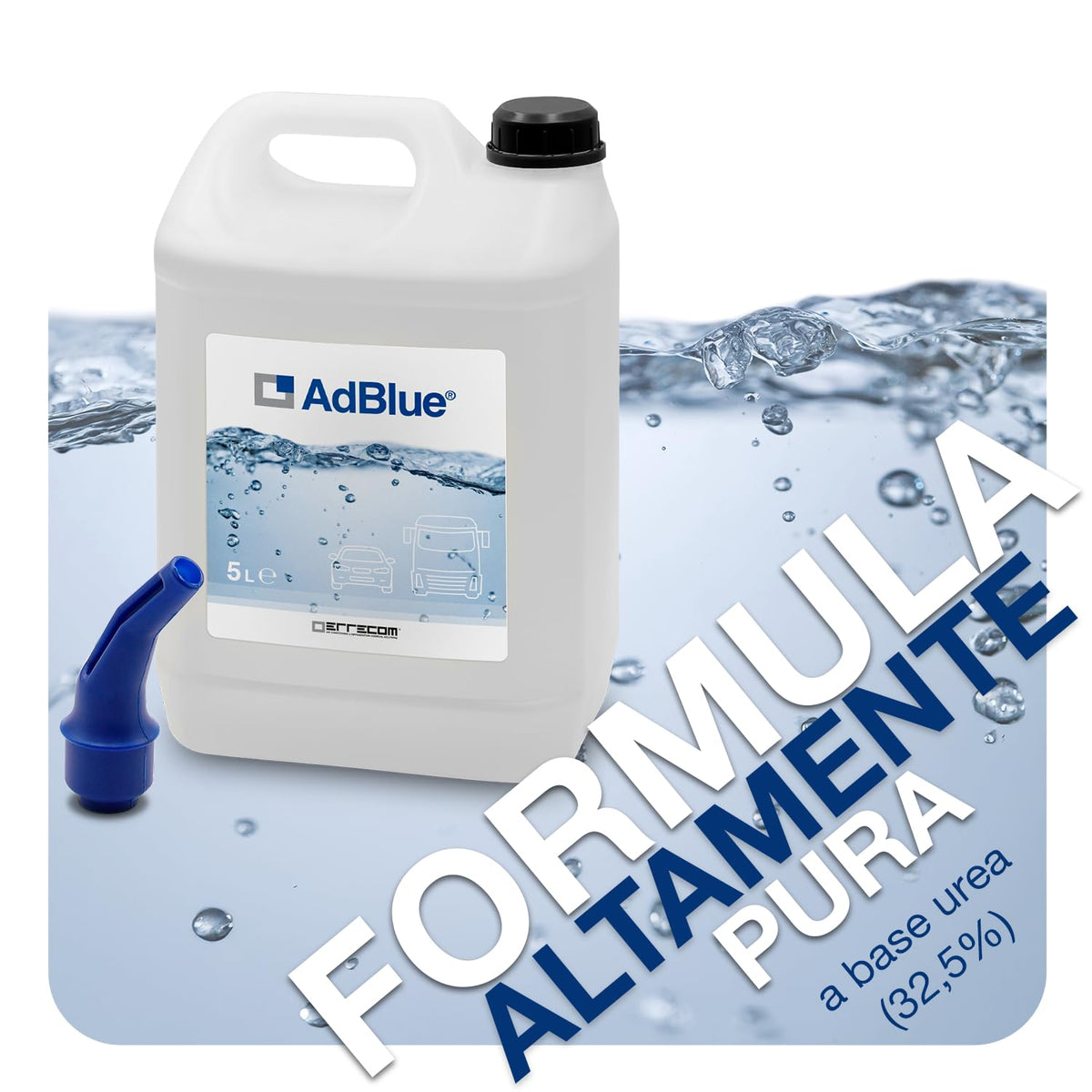 AdBlue® Additivo Motori Diesel per Riduzione Emissioni NOx a Base Urea, Conforme a ISO 22241-1, 10 L (2 x 5 L), Beccuccio Incluso