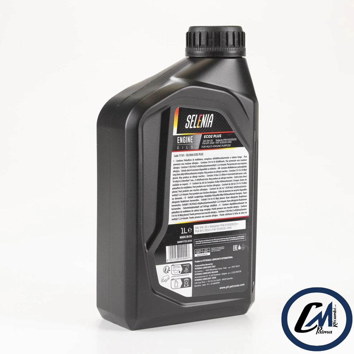4 LITRI OLIO MOTORE SELENIA ECO2 PLUS 0W-20 NUOVA VERSIONE ACEA C5