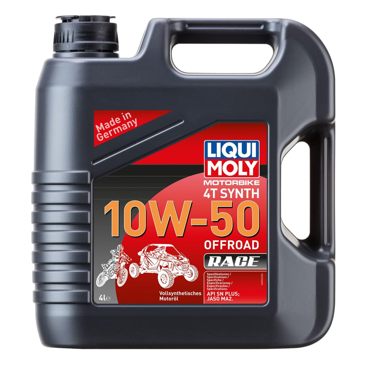 LIQUI MOLY Olio motore Motorbike 4T Synth 10W-50 Olio sintetico 100% 4 L Compatibilità con AIXAM A.751 Hatchback, ZNEN MOTORCYCLES ZN250