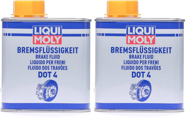 LIQUI MOLY Liquido per i freni DOT 4 | 500 ml | Liquido dei freni | SKU: 3085 (Confezione da 2)