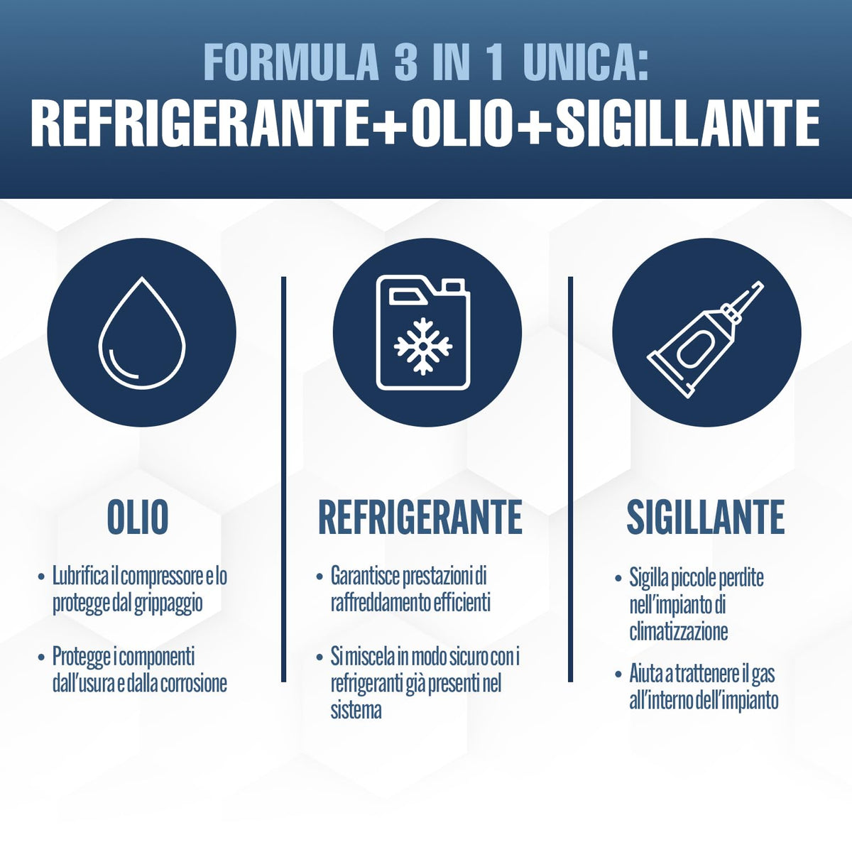 ClimaSet - Gas di ricarica per climatizzatore 3 in 1 r134a, olio, sigillante per perdite XL e gas R134a e tubo flessibile - Kit Ricarica Gas AC - Kit Ricarica Climatizzatore Auto - 470 g