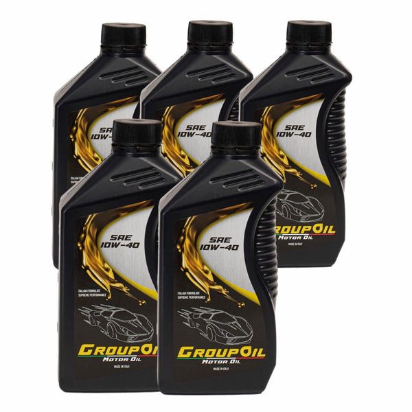 GROUPOIL Lubrificanti SAE 10W-40 ACEA A3/B4 5x1L- Olio motore semi-sintetico multifunzionale a base di oli di alta qualita e selezionati additivi
