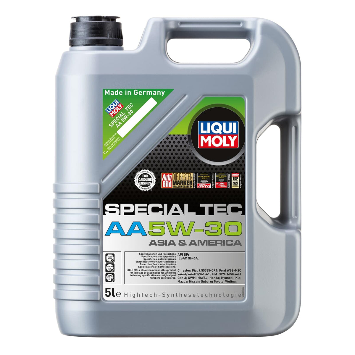 LIQUI MOLY Olio motore Special Tec 5W-30 5 L Compatibilità con RENAULT Megane 3 Hatchback BZ0/1 Twingo 1 C06 KANGOO Express FW0/1, NISSAN Qashqai/Qashqai +2 I J10, NJ10, OPEL Corsa D Hatchback S07