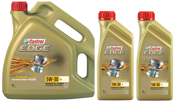 EDGE TITANIUM 5W-30 LL C3 - Olio motore completamente sintetico, 6 litri