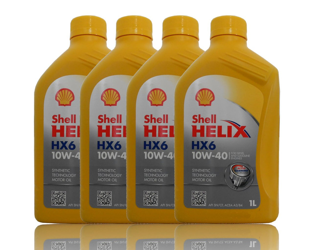 Shell Helix Ultra HX6 10W-40, 4 flaconi da 1 litro, olio motore