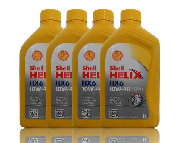 Shell Helix Ultra HX6 10W-40, 4 flaconi da 1 litro, olio motore