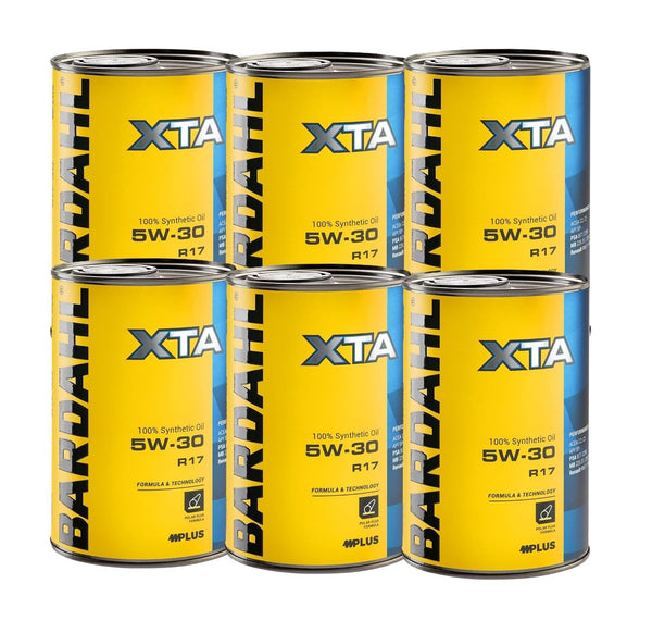 Bardahl - XTA R17 5W-30 6 LT Olio Motore per Auto, Lubrificante per Vetture Benzina e Diesel Equipaggiate di DPF o FAP, Pulisce gli Organi del Motore, con Formula Anti-Usura