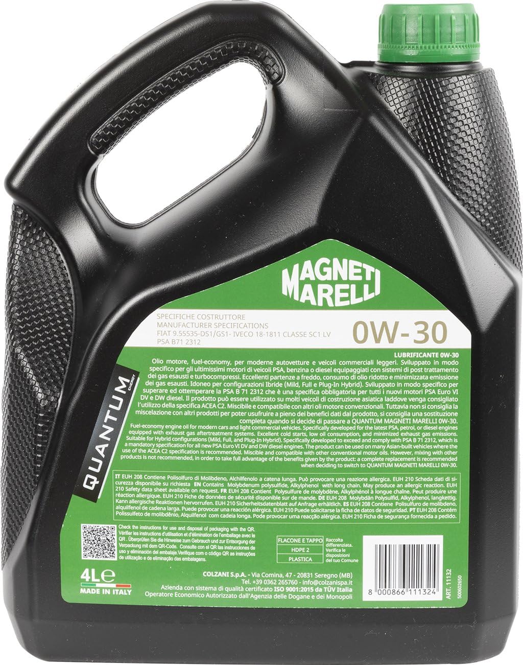 Magneti Marelli Lubrificante auto sintetico olio motore 5W-30 4lt ACEA C3