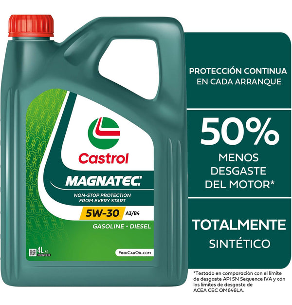 Castrol Olio lubrificante motore auto Magnatec Stop&Start 5W-30 A3/B4 4L