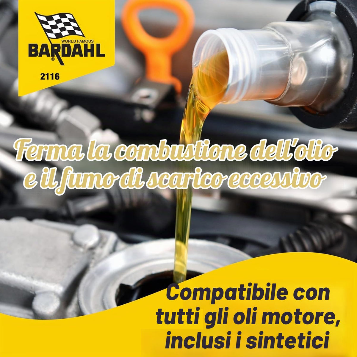 Bardahl - Trattamento No Smoke, Aumenta Viscosità Olio Motore, per Auto a Benzina e Diesel, Riduce il Fumo e le Incrostazioni delle Candele, Migliora la Potenza e il Rendimento, 473ml