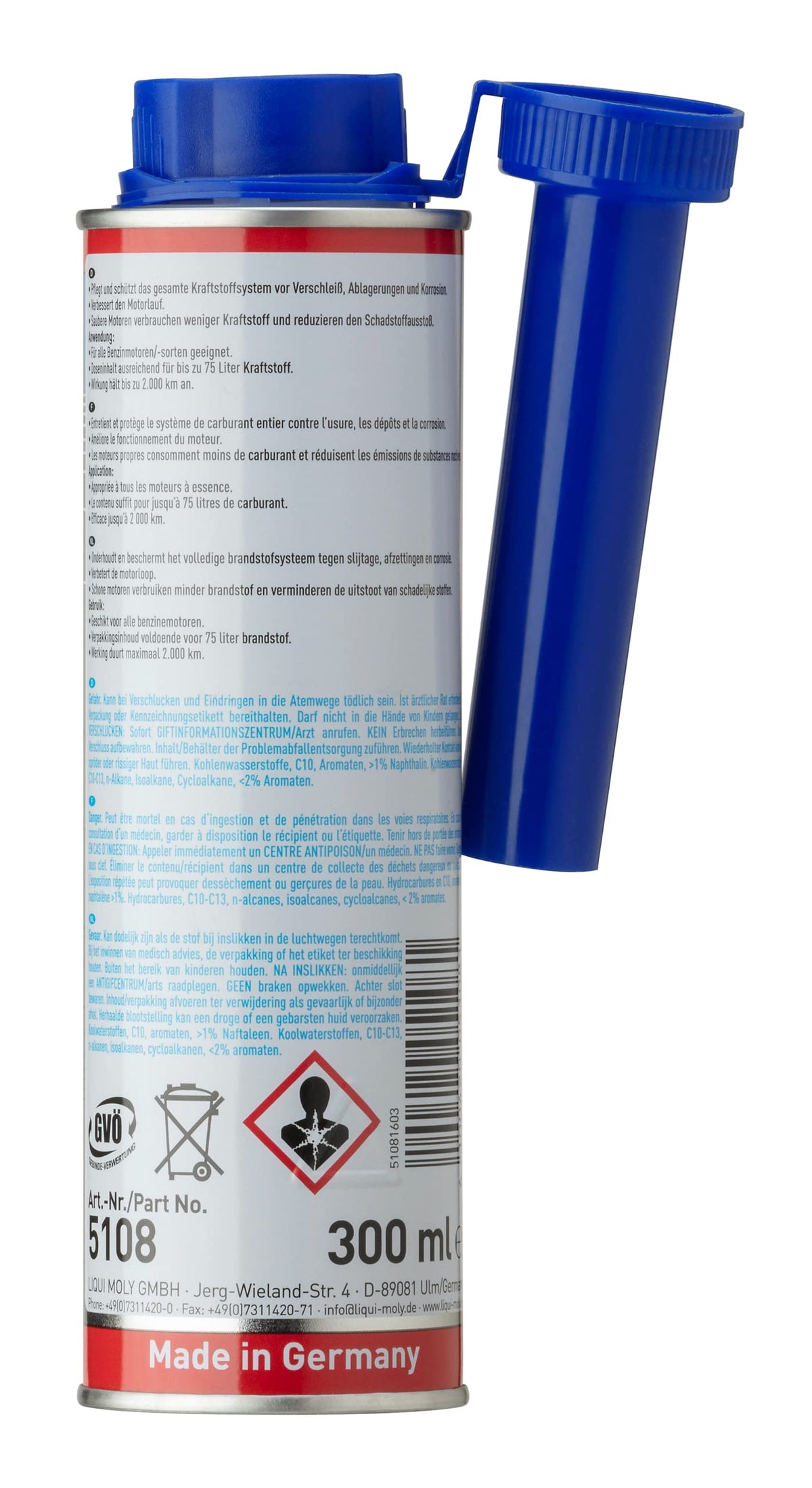 LIQUI MOLY Fuel System Treatment, 300 ml, Petroladitivo, SKU: 5108