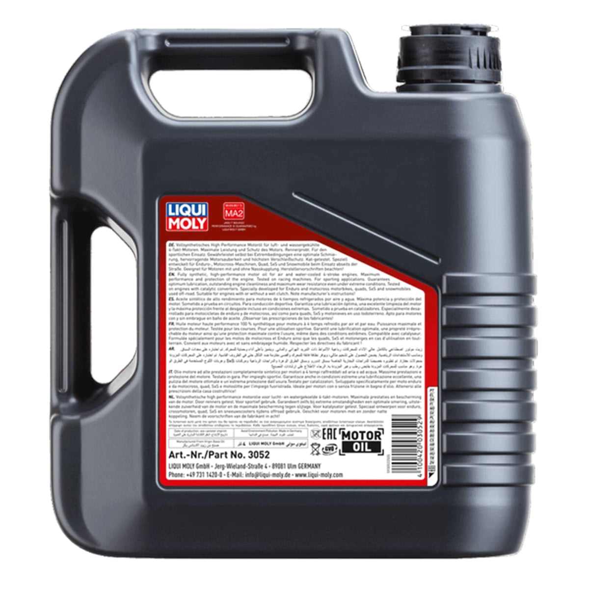 LIQUI MOLY Olio motore Motorbike 4T Synth 10W-50 Olio sintetico 100% 4 L Compatibilità con AIXAM A.751 Hatchback, ZNEN MOTORCYCLES ZN250