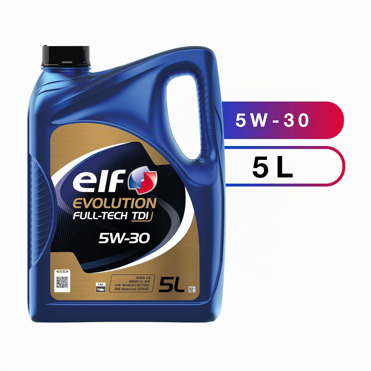 Olio motore - ELF - EVOLUTION FULL-TECH TDI 5W-30 - 5L