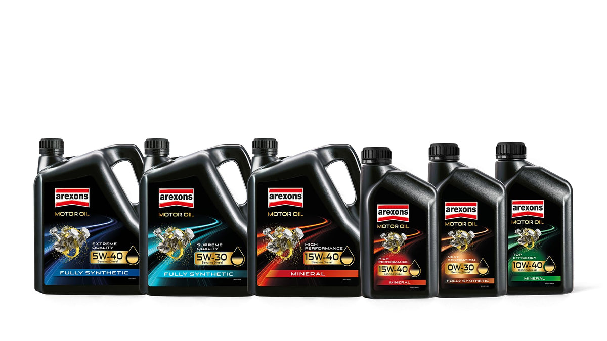 AREXONS Olio Motore 5W-40 4L Sintetico, Riduce i Consumi, Adatto a Motori DPF e TWC, Olio Motore Universale Benzina e Diesel