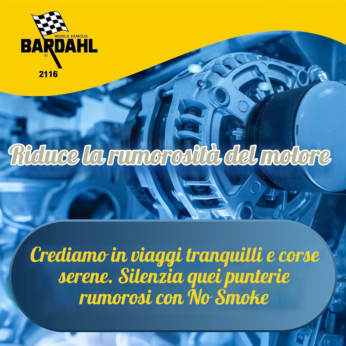 Bardahl - Trattamento No Smoke, Aumenta Viscosità Olio Motore, per Auto a Benzina e Diesel, Riduce il Fumo e le Incrostazioni delle Candele, Migliora la Potenza e il Rendimento, 473ml