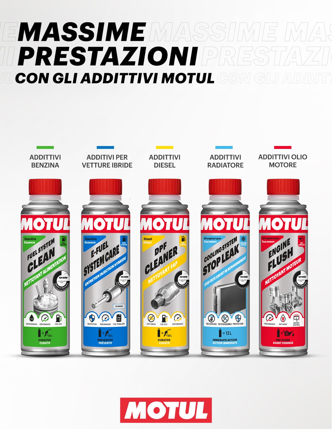 Motul - Detergente per Motore - Additivo Curativo per Motori a 4 Tempi - Riduzione del Consumo di Carburante e dell'Usura - Miglioramento delle Prestazioni - Engine Clean Moto - 200 ml