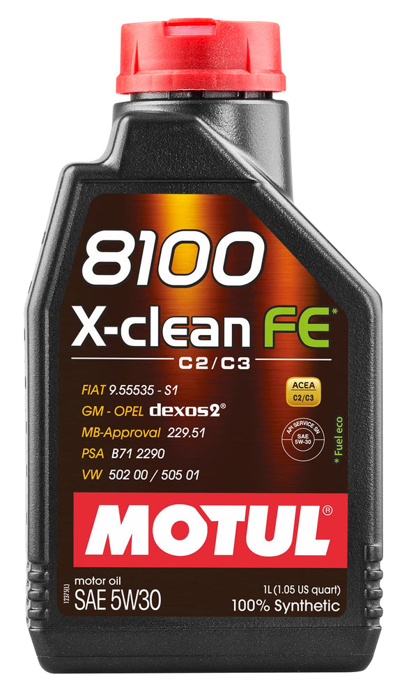 Motul, Motul-104775 X Clean Fe 5W30, Olio Motore Completamente Sintetico, 1 litro