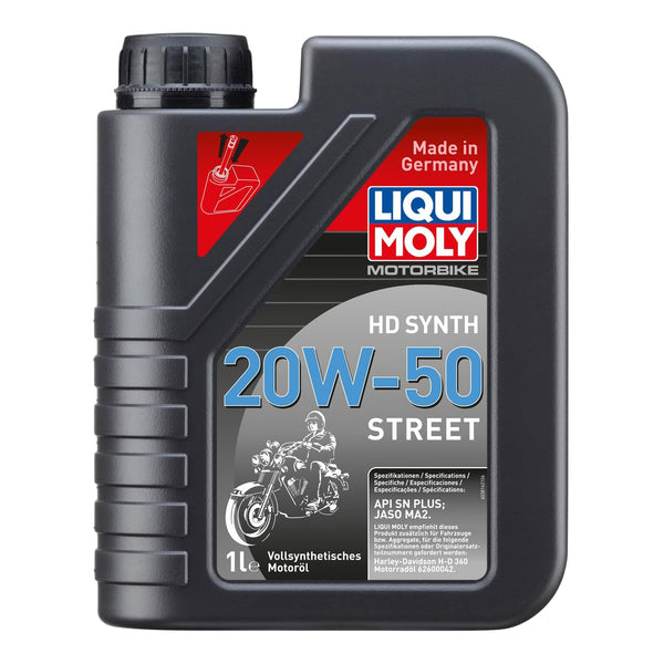 LIQUI MOLY Olio motore 20W-50 Olio sintetico 100% 1 L Compatibilità con HARLEY-DAVIDSON MC WIDE GLIDE 100th ANNIVERSARY EDITION NIGHT TRAIN ROAD GLIDE ELECTRA GLIDE