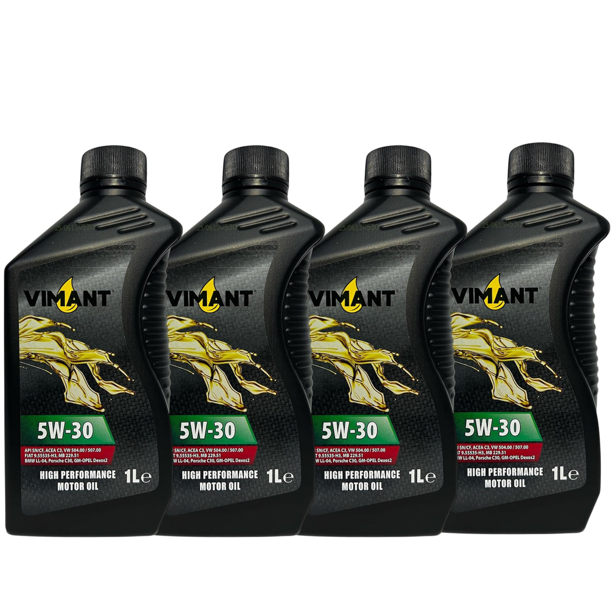 VIMANT Olio Motore Auto SAE 5W-30, 1 Litro, 100% Sintetico, API SN/CF, ACEA C3 (1)