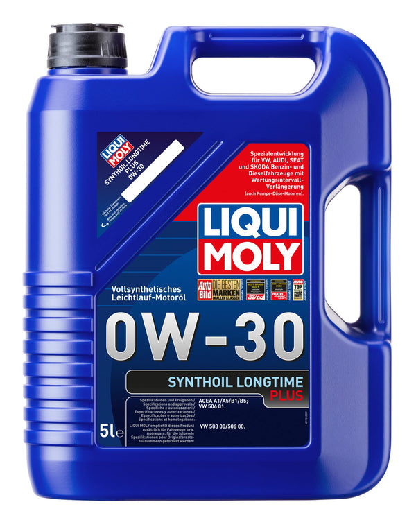 LIQUI MOLY Olio motore Synthoil 0W-30 Olio sintetico 5 L Compatibilità con VW Golf 4 Hatchback 1J1 Golf 5 Hatchback 1K1 POLO 9N TIGUAN 5N, AUDI A3 Sportback 8PA