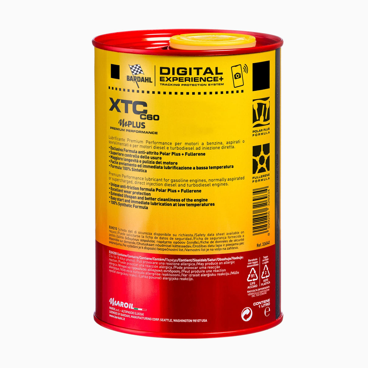 Bardahl - Olio XTC C60 5W40, Lubrificante per Auto 100% Sintetico, Riduce Attriti sulle Parti del Motore, Dona Longevità e Pulizia per gli Organi del Motore, 3 Litri