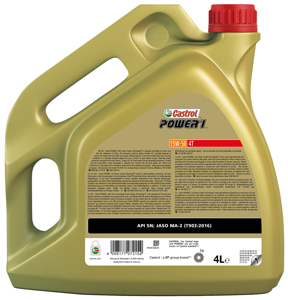 Castrol OLIO POWER 1 4T 15W-50 4LT