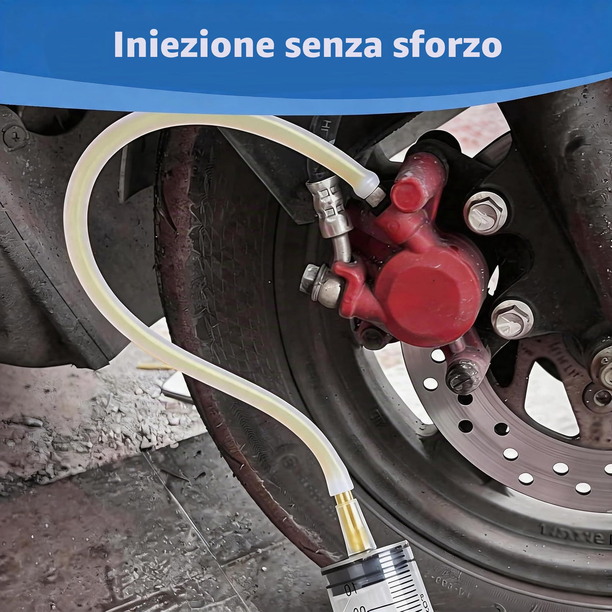 Skeayid Siringa 100ml per Spurgo Freni Moto Auto, Kit Pompa Aspira Olio con Tubo 50cm, per Liquido Freno e Olio Cambio, Aspirazione Precisa