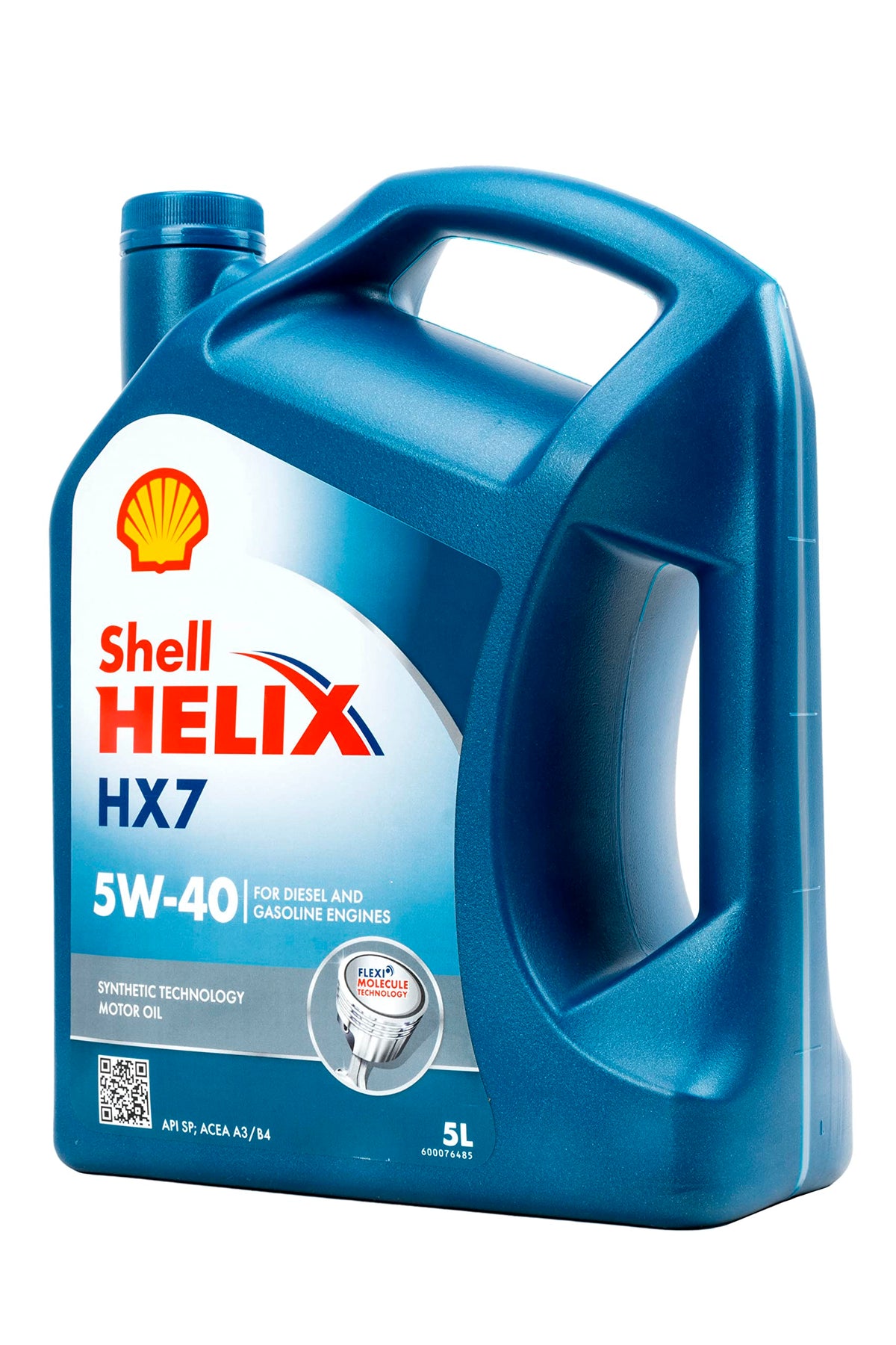 Shell Helix HX7 5W-40 5L | Olio semisintetico per motori a benzina, diesel e gas | API SP ACEA A3/B4 | Protezione anti-morchia e LSPI | Eccellenti prestazioni a freddo | Basso consumo di olio
