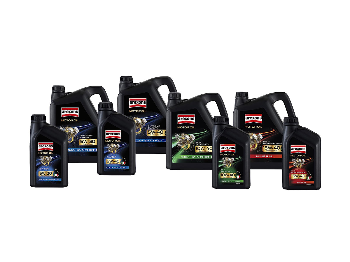 AREXONS Olio Motore 5W-40 4L Sintetico, Riduce i Consumi, Adatto a Motori DPF e TWC, Olio Motore Universale Benzina e Diesel