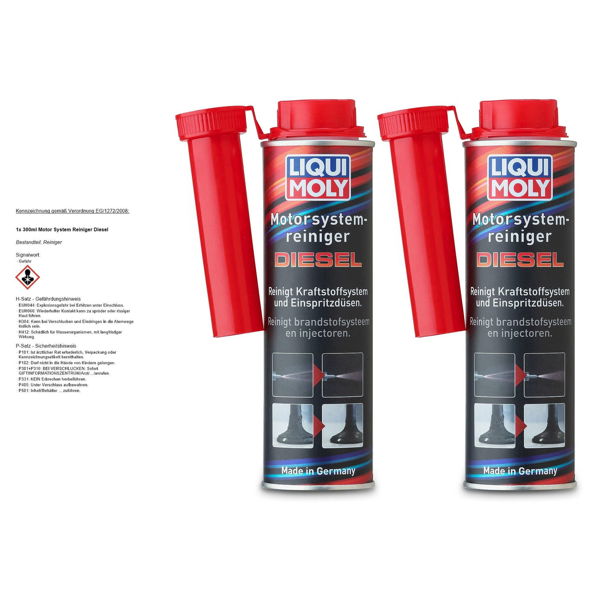 LIQUI MOLY - Additivo di pulizia del sistema motore diesel, 5128, da 300 ml, 2 pezzi
