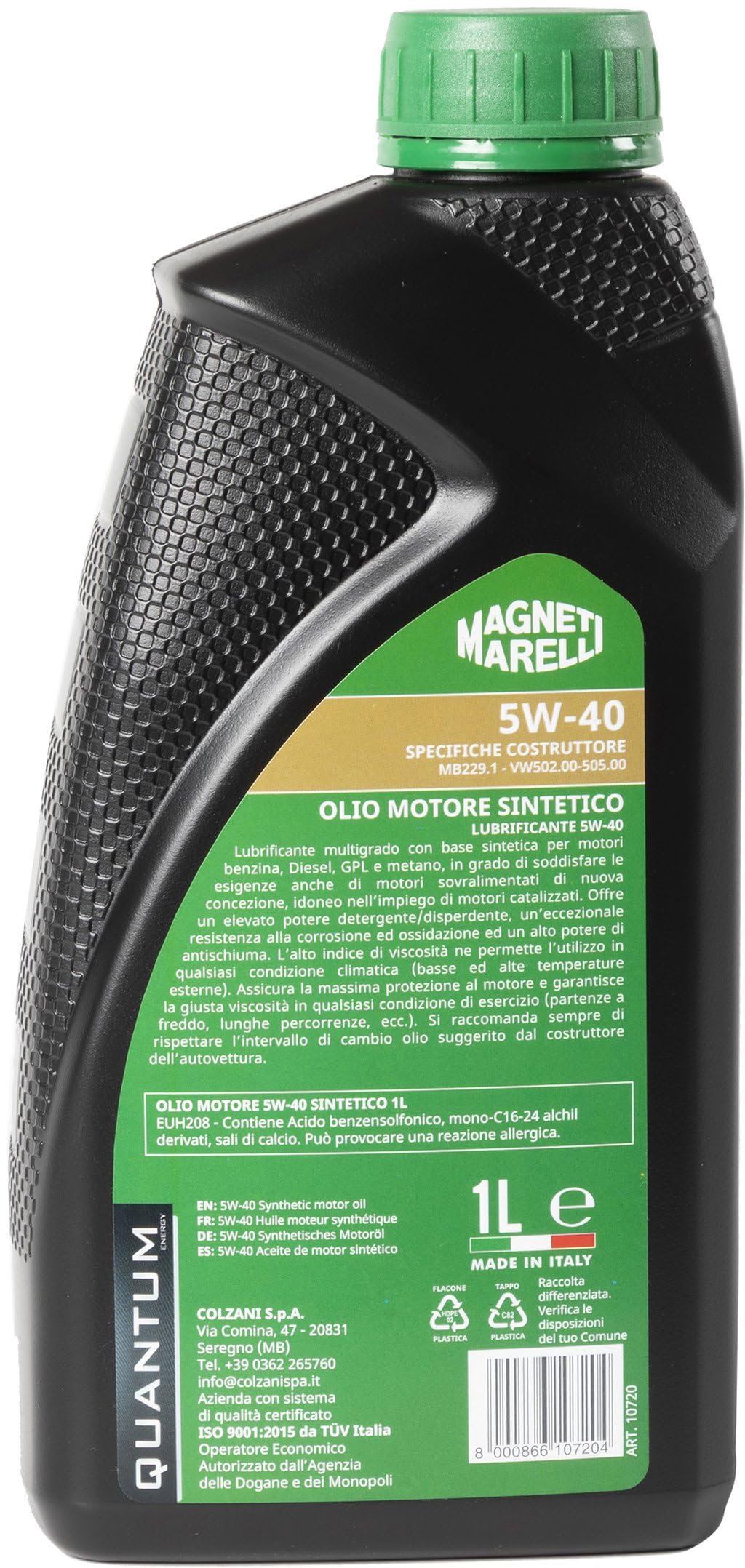 Magneti Marelli Lubrificante auto sintetico olio motore 5W-30 4lt ACEA C3