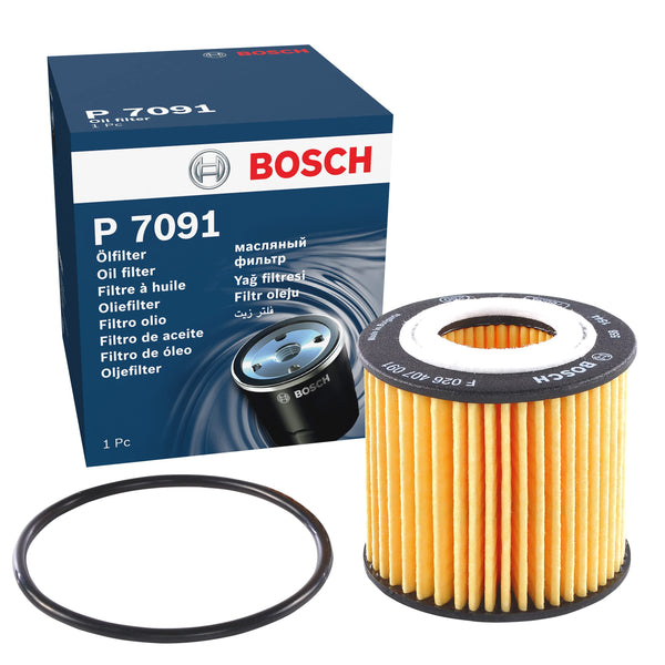 Bosch Filtro Olio per Auto P7091 - Protegge l'olio motore da fuliggine e da particelle metalliche - Offre una lubrificazione efficace del motore