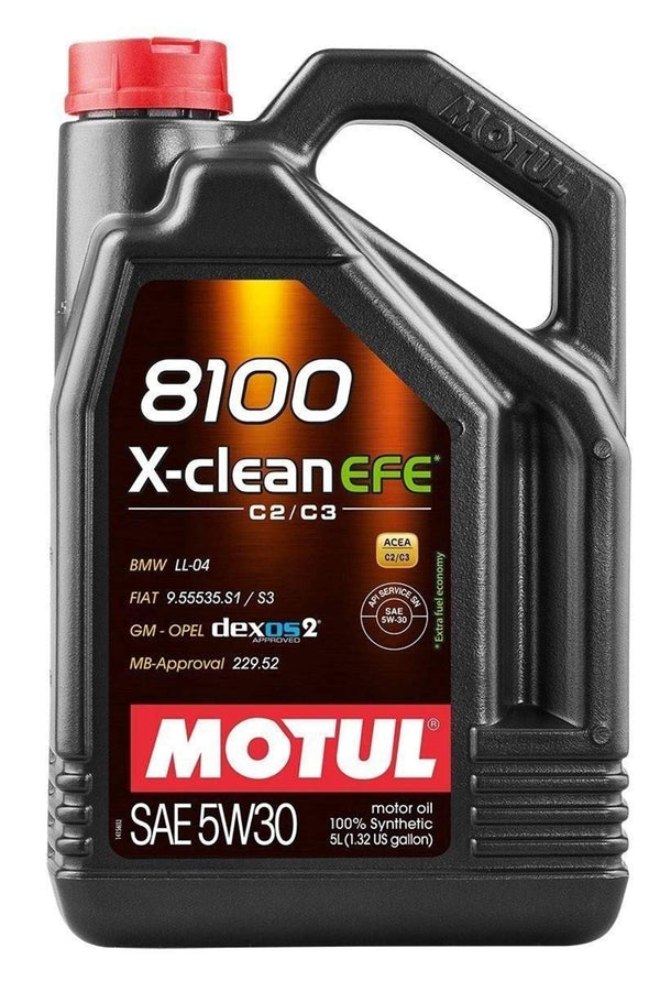 MO Olio lubrificante per Motore Motul 8100 X-Clean EFE C2/C3 5W-30, 6 Litri