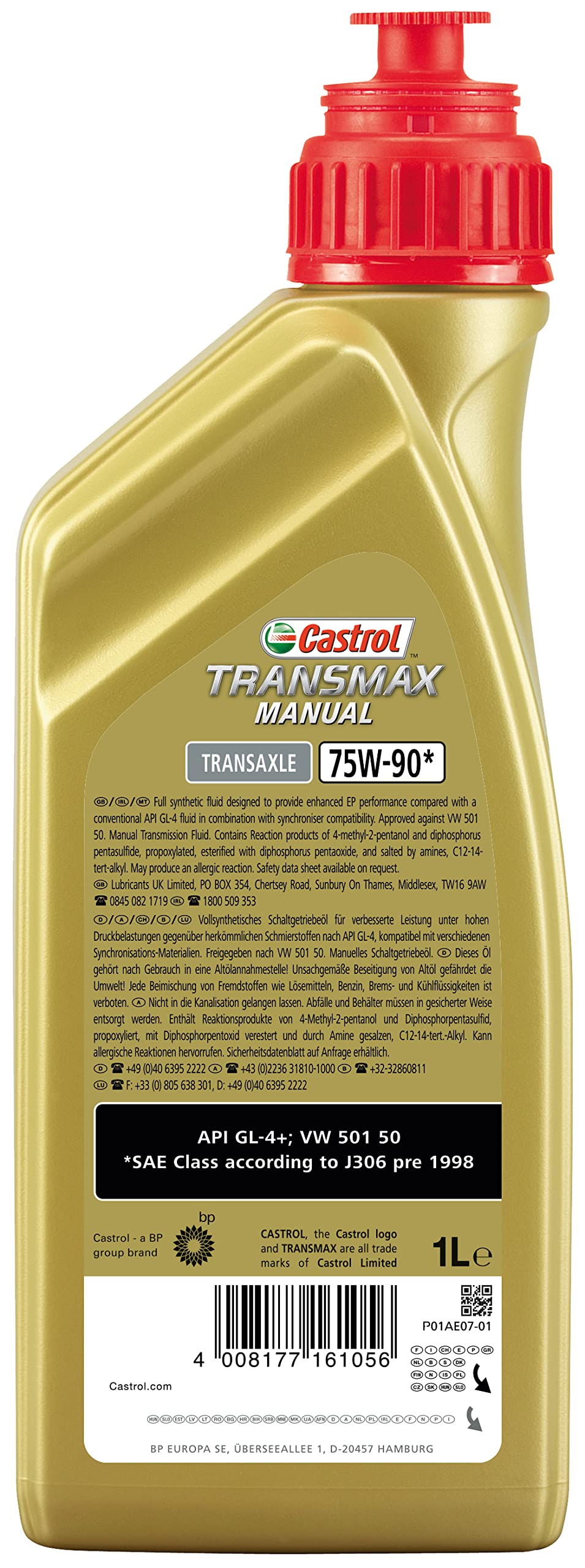 CASTROL Transmax Manual Transaxle 75W-90, Olio per trasmissione, 1L