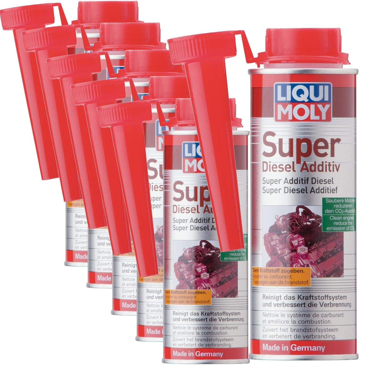Liqui Moly 5120, 2 x Additivo per carburante Super Diesel 5120, 250 ml. 6 pezzi.