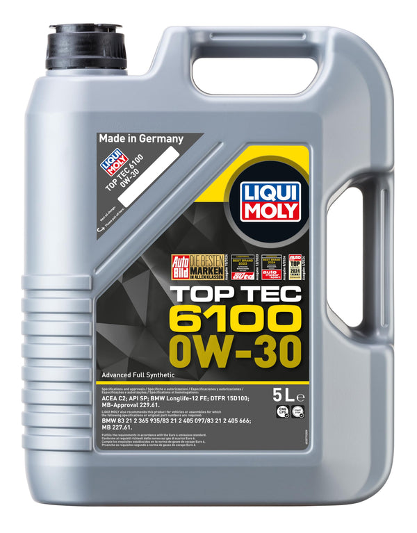 LIQUI MOLY Olio motore Top Tec 0W-30 5 L Compatibilità con PEUGEOT 206 2 volumi/Coda spiovente 2A/C 207 WA, WC 308 I Hatchback 4A, 4C 307 3A/C, CITROËN C3 I Hatchback FC, FN