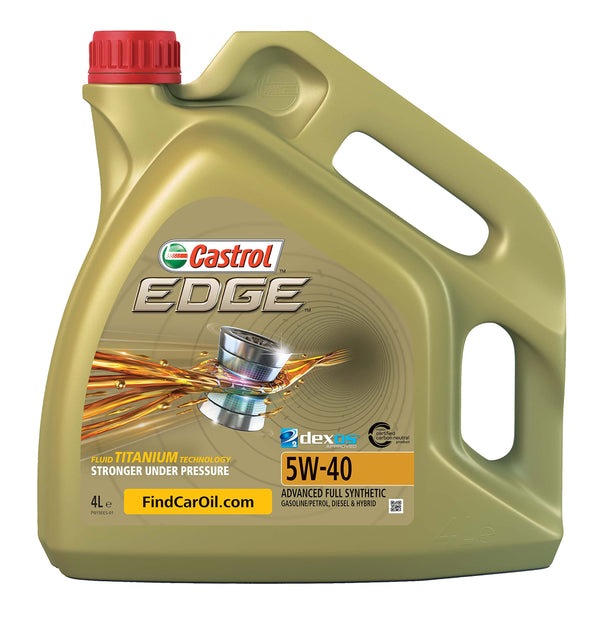 CASTROL Olio motore EDGE 5W-40 Olio sintetico 100% Olio 4 L