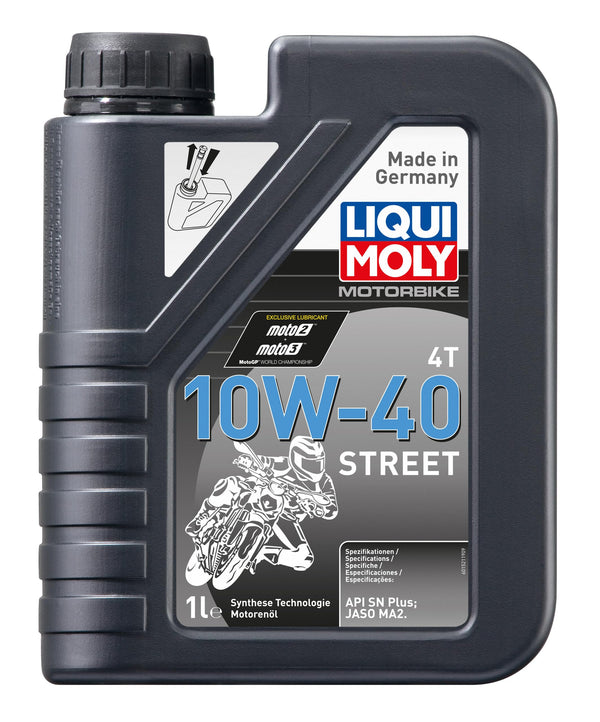 LIQUI MOLY Olio motore Motorbike 4T 10W-40 Olio parzialmente sintetico 1 L Compatibilità con YAMAHA MOTORCYCLES TEOS TDM SR CRYPTON YZF